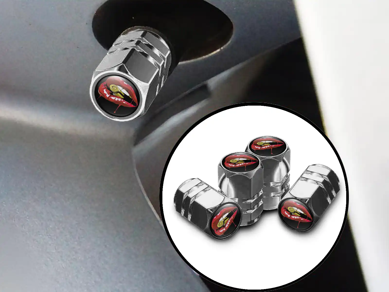 Valve Stem Caps for Cars Stainless Steel